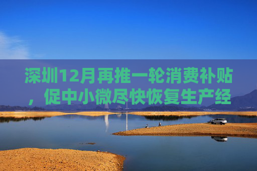 深圳12月再推一轮消费补贴，促中小微尽快恢复生产经营