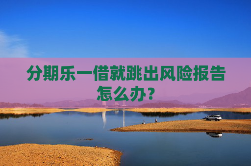 分期乐一借就跳出风险报告怎么办？