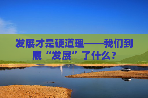 发展才是硬道理——我们到底“发展”了什么？