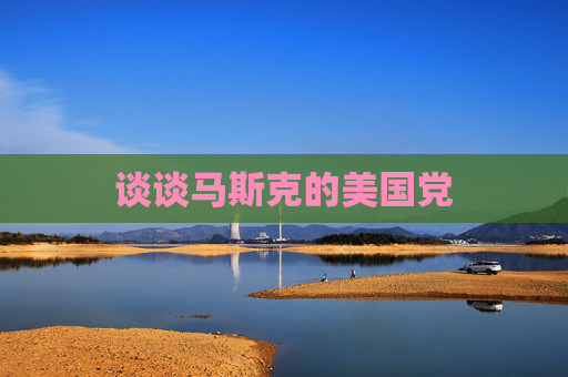 谈谈马斯克的美国党