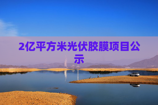 2亿平方米光伏胶膜项目公示